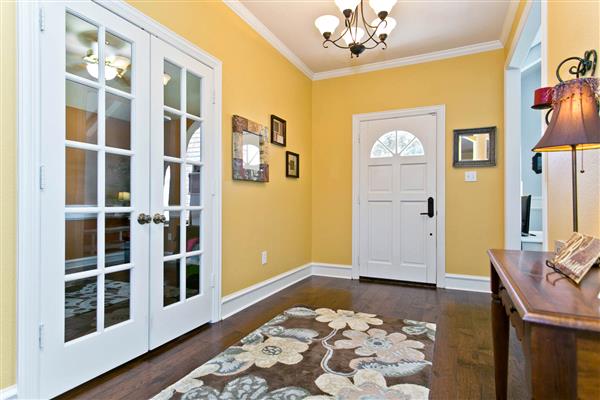    Entry with French Doors to Study 