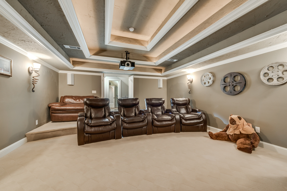    Media Room with Tiered Seating 