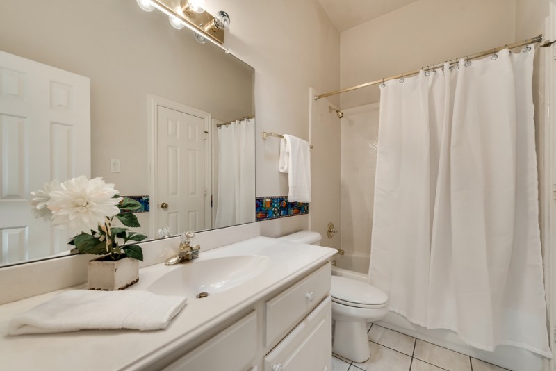    Full Guest Bathroom with Hall Entrance 