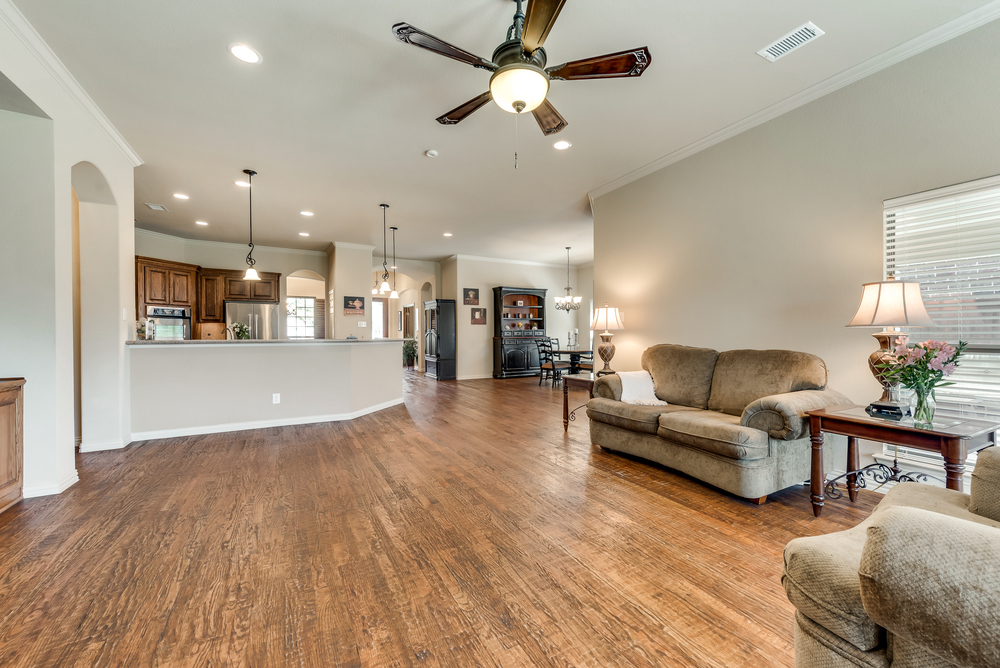    Open Floorplan is Perfect for Entertaining   Handwood Floors Stretch Thru Main Living Areas 