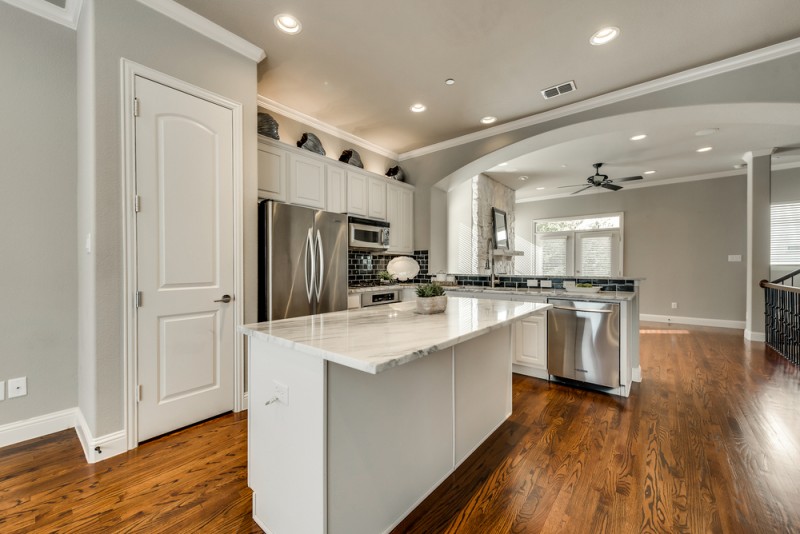    Gourmet Kitchen with Stainless Steel Appliances 