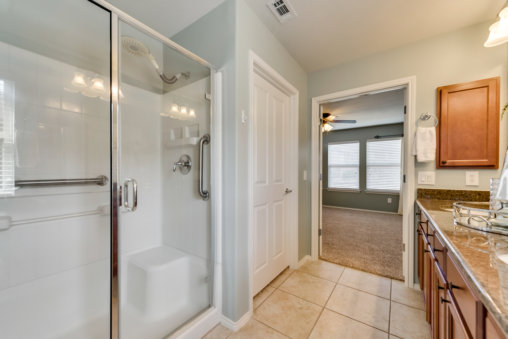    Master Bath has Granite Countertops and Large Shower 