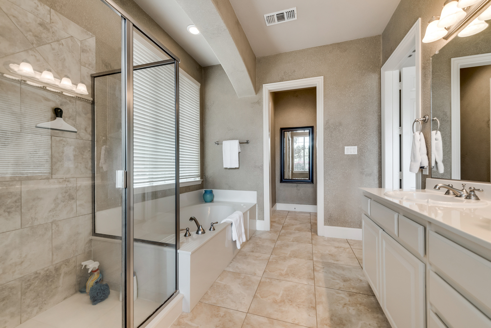    Master Bathroom with Separate Shower and Oversized Tub 